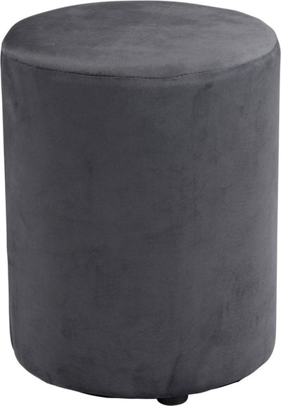 Arti casa pouf rond en velours - pouf rond en velours 28x36 cm - fauteuil ou tabouret compact - pouf pour salon et chambre - gris
