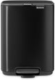 Poubelle à pédale Brabantia bo - 4 litres - salle de bain - noir mat