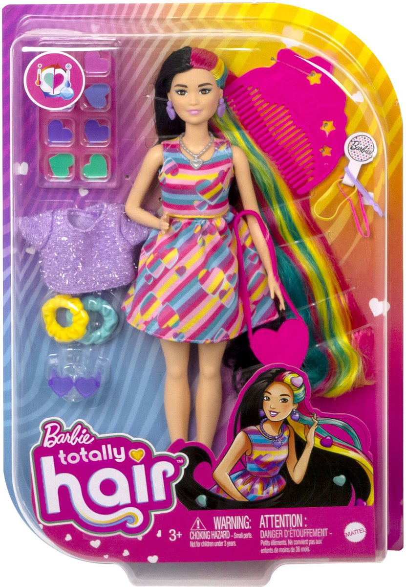 Barbie totalement cheveux arc-en-ciel - poupée