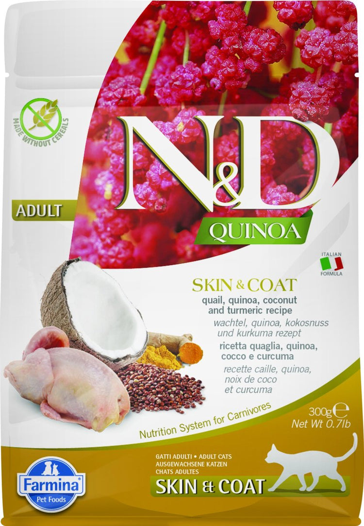 N d farmina quinoa - chat adulte - peau de caille - 300gr