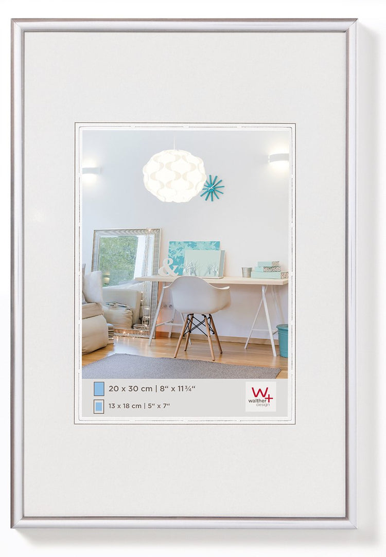 Walther new lifestyle - cadre en plastique - format photo 20x30 cm - argent