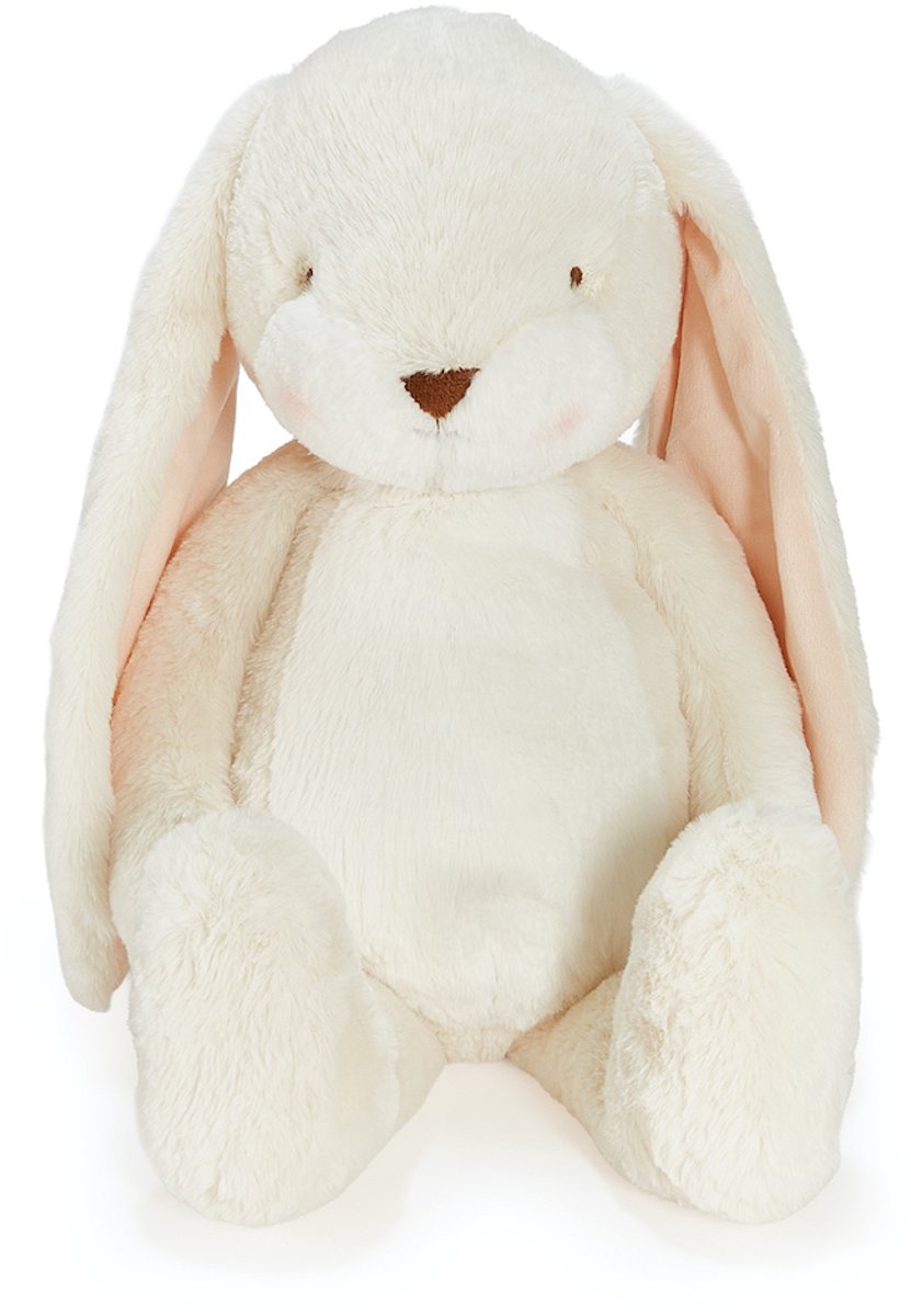 Bunnies by the bay disquette grignoter lapin - peluche - peluche pour enfants - détails brodés - crème - 52 cm