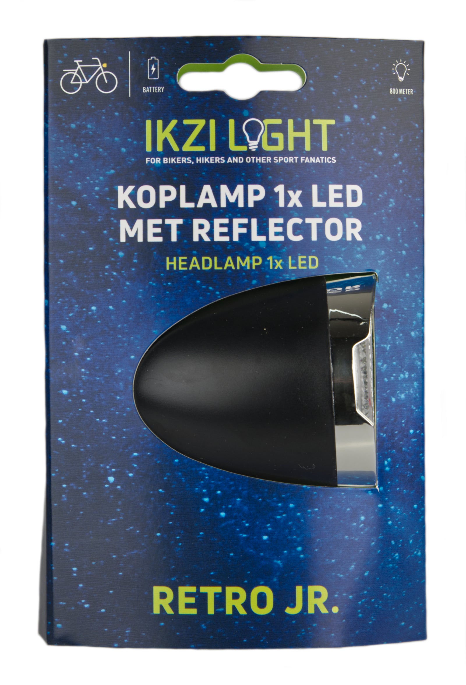 IKZI - Koplamp Retro JR 1x LED zwart