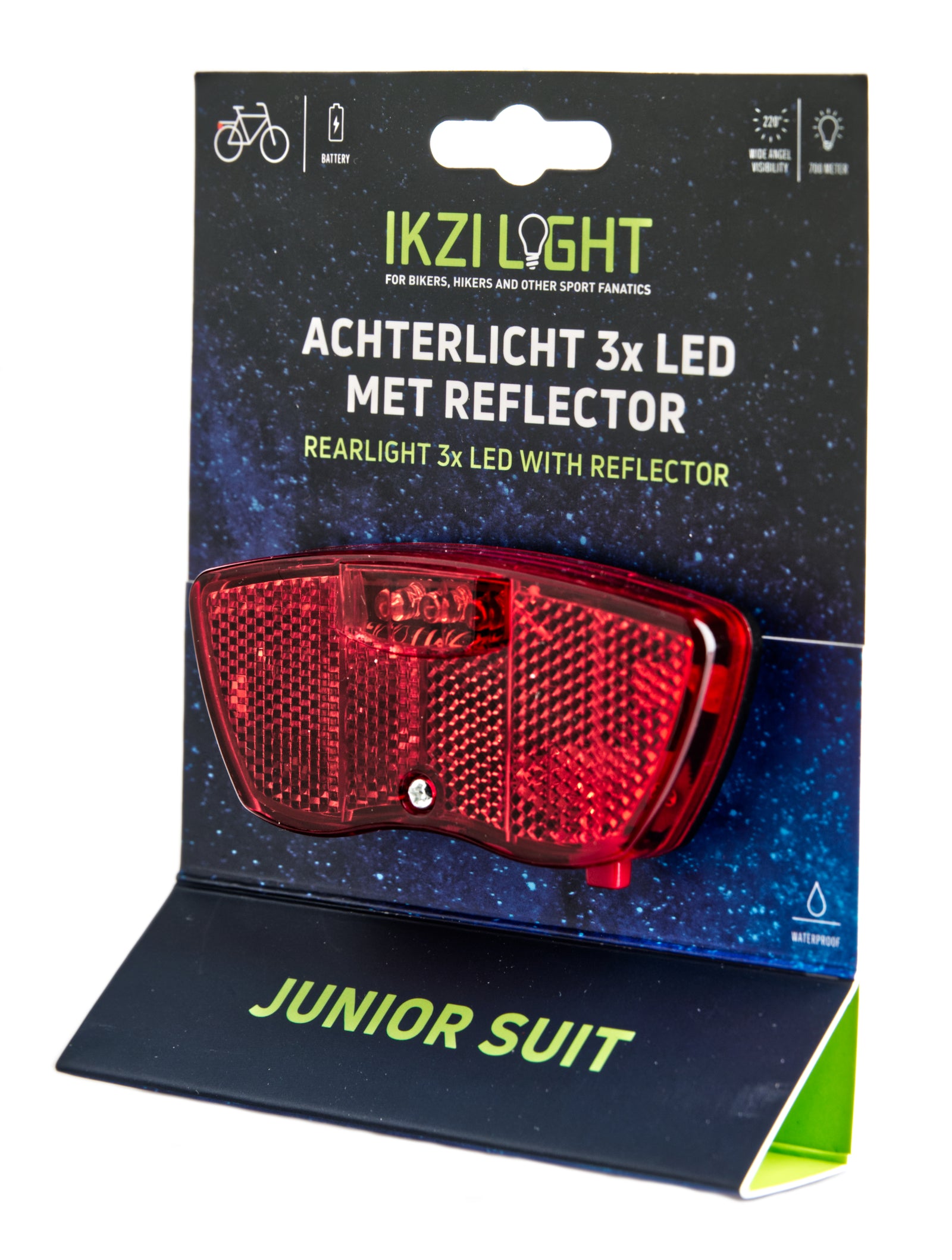 Ikzi - Ikzi Ikzilight junior achterlicht mini 3-led 80mm op kaart