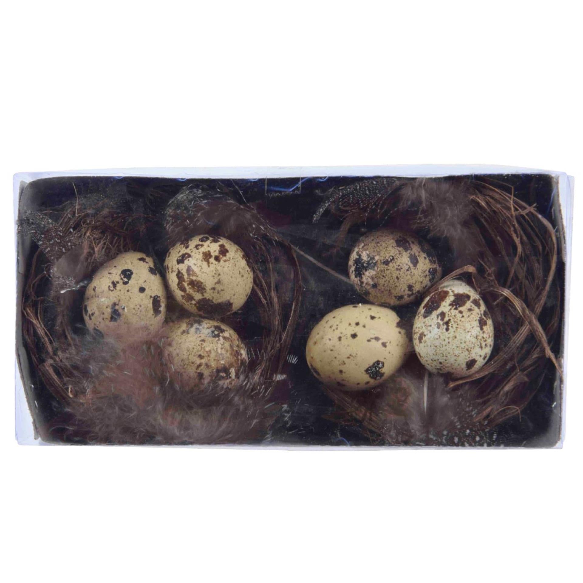 Decoris nid saule lot de 2 pièces 8cm