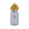 Decoris pot de rangement citron h27cm verre faïence