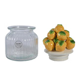 Decoris pot de conservation citron 19cm verre faïence - afbeelding 2