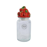 Decoris pot de conservation fraise 26,5cm verre faïence - afbeelding 1