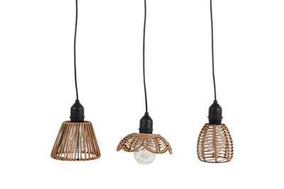 Lampe à suspension LED Countryfield marron h16cm