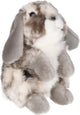 Living nature - peluche - lapin - lapin à oreilles tombantes - gris - 21 cm
