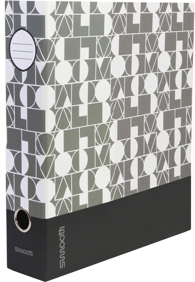 Ancor classeur à anneaux lisse a4 2 anneaux mécanisme d-25 gris noir - an-113181-c