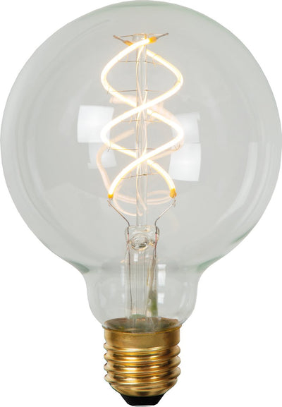 Lucide g95 - lampe à filament - ø 9,5 cm - LED dimmable - E27 - 1x4,9W 2700K - transparent
