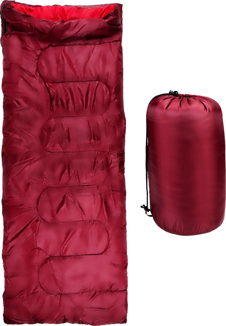 Sac de couchage Camp active adultes - sac de couchage d'été pour 5°c à 10°c - 190 x 72 cm - rouge