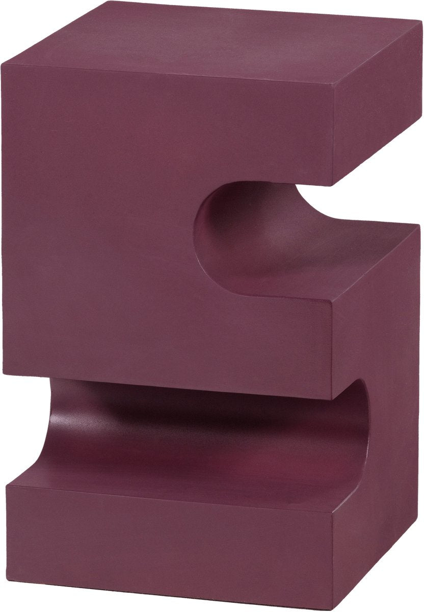 Woood table d'appoint jessa - métal - marron violet - 48x30x30