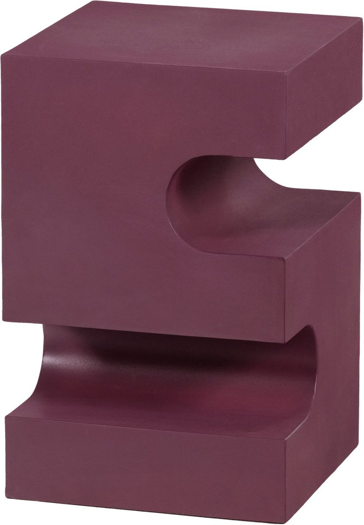 Woood table d'appoint jessa - métal - marron violet - 48x30x30