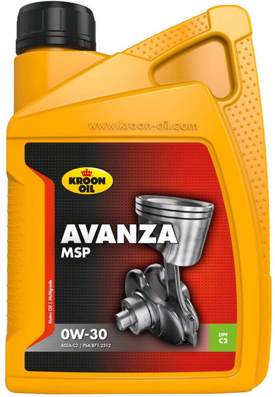 Kroon-oil avanza msp - huile moteur 0w-30 - acea c2 - 1 litre - entièrement synthétique