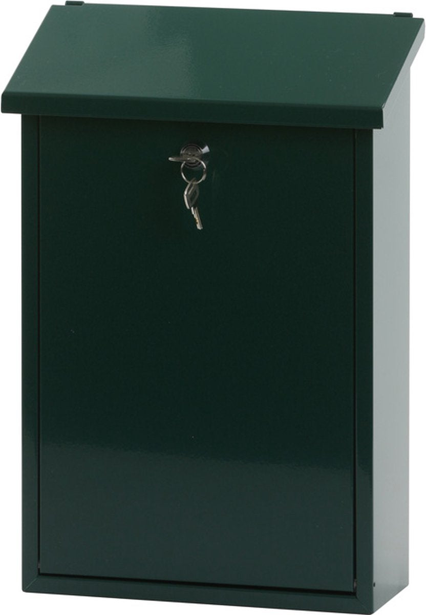 V-part - boîte aux lettres murale toledon - acier galvanisé peint par poudrage - vert - boîte aux lettres
