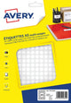 Avery étiquette a5 8mm ronde blister 2940pcs blanc