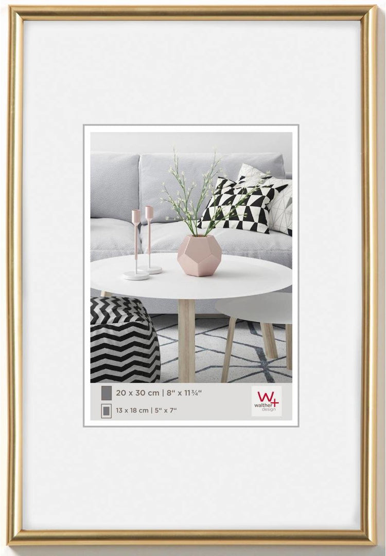 Walther Galeria - cadre en plastique - format photo 20x30 cm - or métallisé