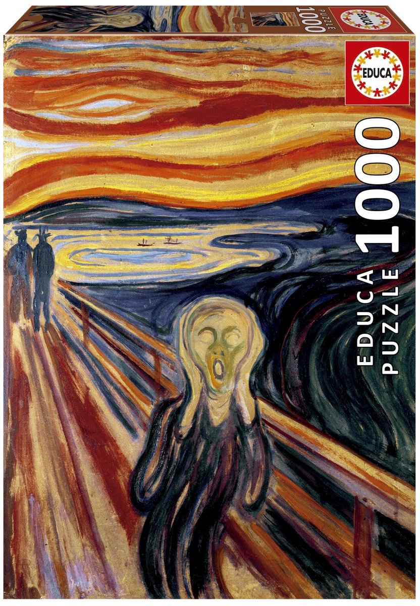 Puzzle Educa 20308 le cri, Edvard Munch 1000 pièces