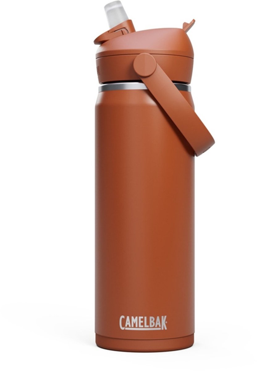 Camelbak thrive flip paille - isolée sous vide - gourde isolante en acier inoxydable - 600 ml - rouge (sierra red)
