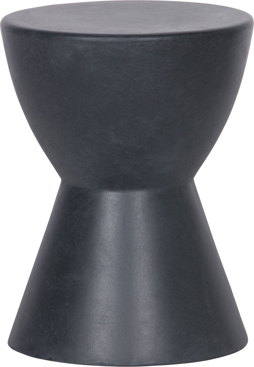 Tabouret de jardin Woood dover - aspect béton - anthracite - 45x35x35
