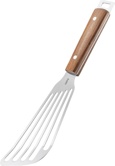 Spatule Gefu madero – acier inoxydable et bois de noyer – spatule flexible – 31,8 cm