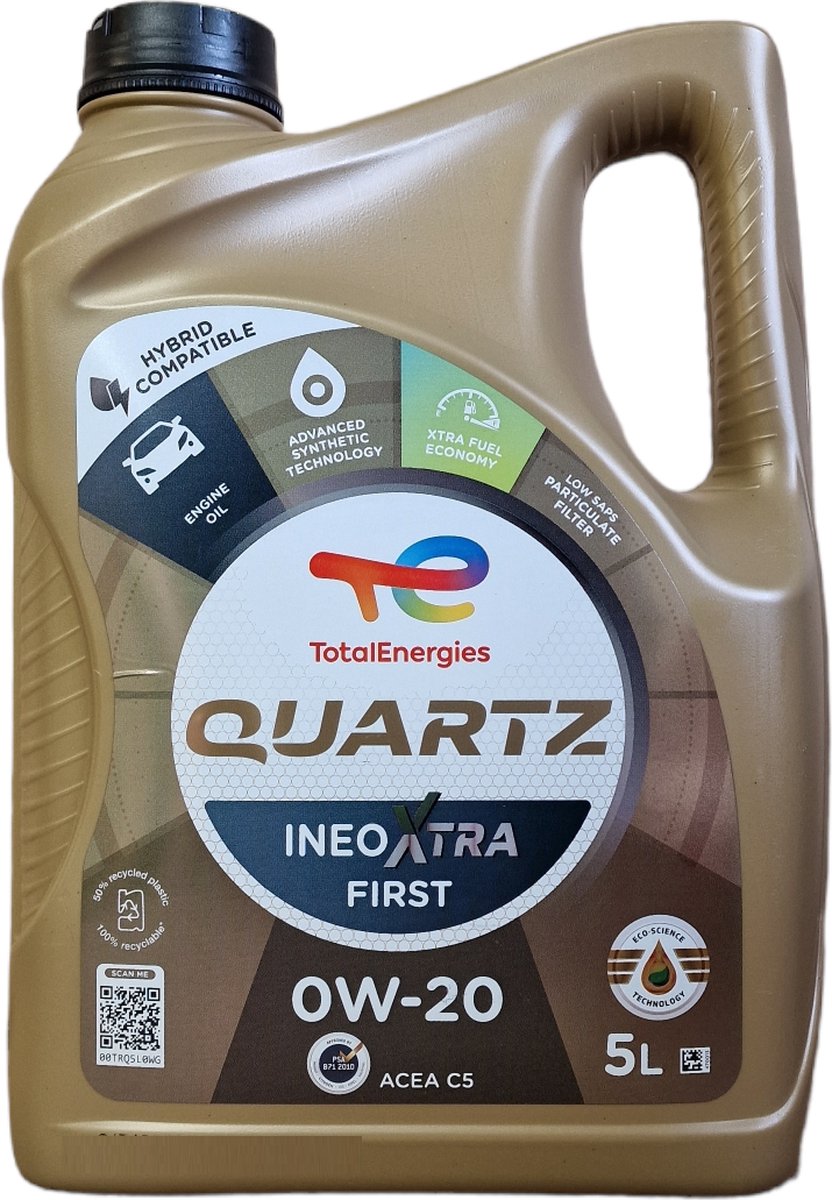 Quartz total ineo xtra premier 0w-20 - 5l