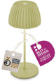 B.k.licht briloner champ mini - mini lampe de table rechargeable - lampe sans fil - dimmable au toucher - pour l'intérieur et l'extérieur - lauréat du prix du design allemand 2025 - vert pastel - ø8,5 x 20cm