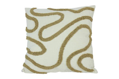 Countryfield coussin luus blanc marron 45cm