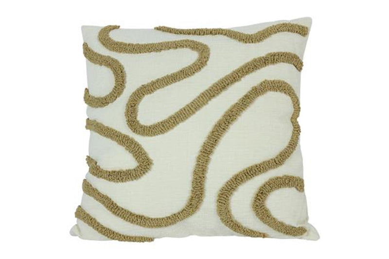 Countryfield coussin luus blanc marron 45cm