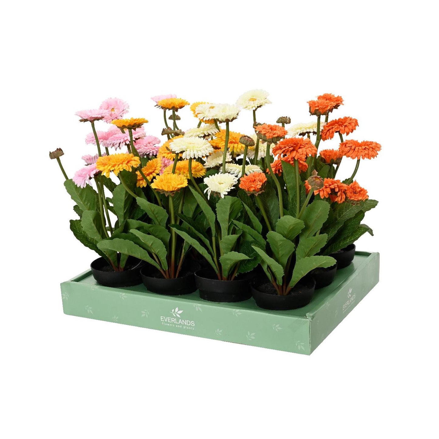Decoris fleur artificielle chrysanthème en pot ø20xh30cm