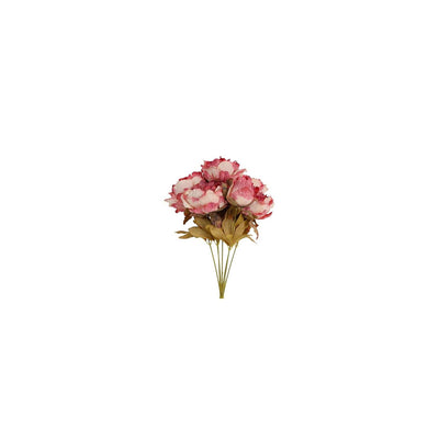 Champ de pays fleur artificielle pivoine rose en soie h46cm