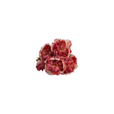 Champ de pays fleur artificielle pivoine rose en soie h46cm