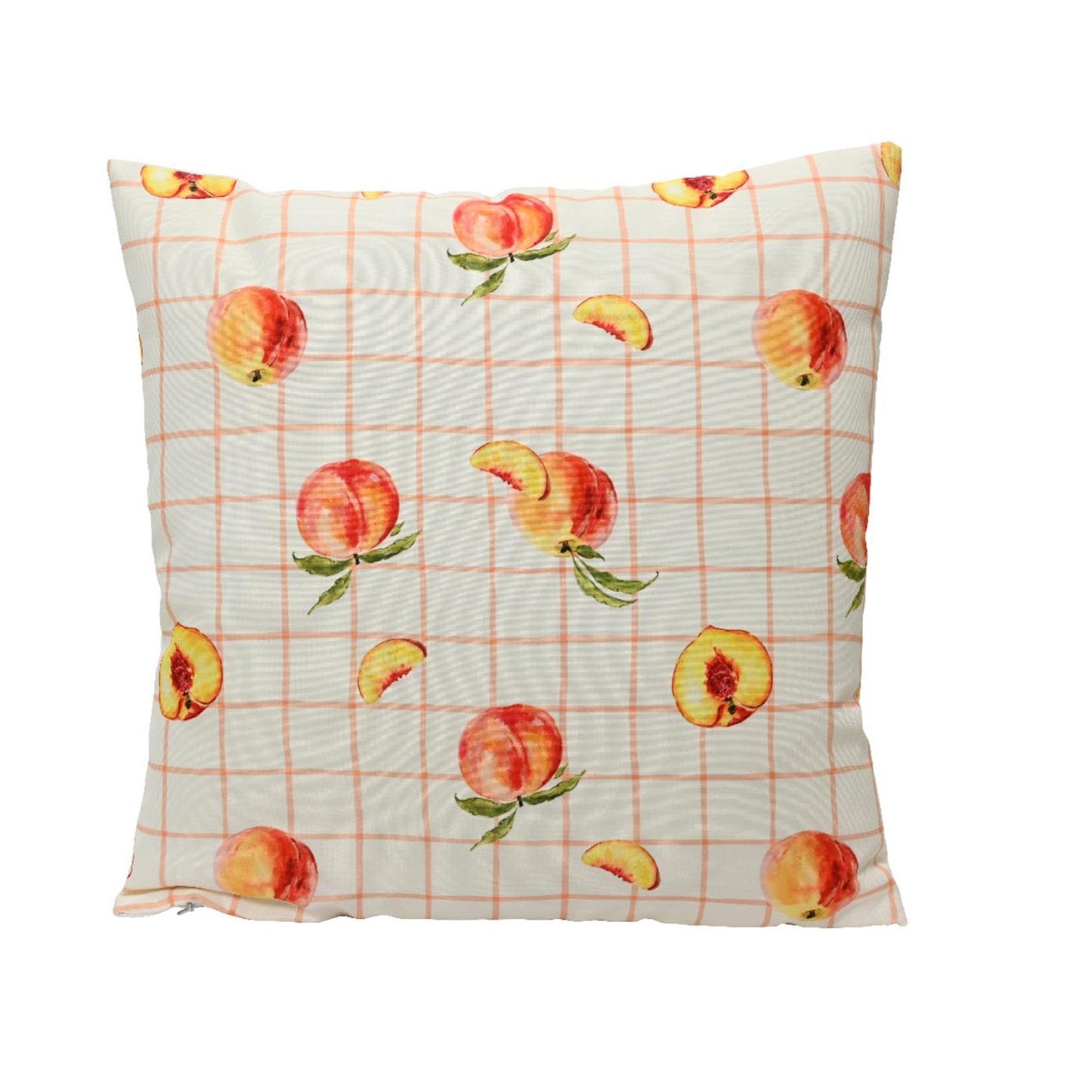 Decoris coussin polyester extérieur 45x45cm pêche