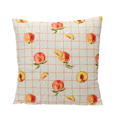 Decoris coussin polyester extérieur 45x45cm pêche