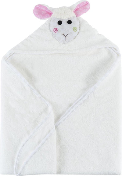 Cape de bain bébé Zoocchini - lola l'agneau blanc