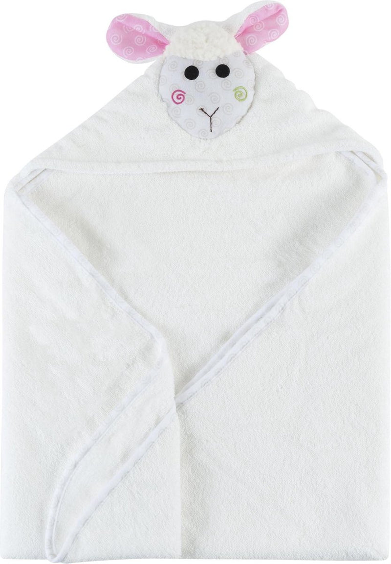 Cape de bain bébé Zoocchini - lola l'agneau blanc