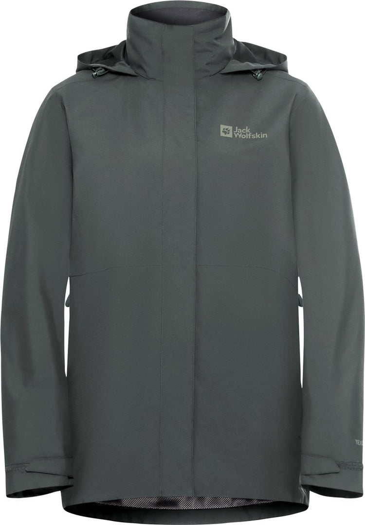 Jack wolfskin rotwand 3in1 jkt w veste outdoor femme - vert ardoise