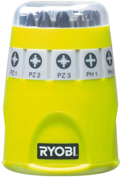 Ryobi série rak10sd - jeu d'embouts de tournevis - 10 pièces - support magnétique