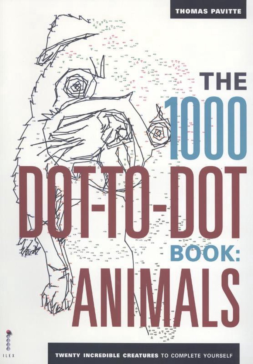 Sans marque sans marque le livre des 1000 points à points - animaux - 20 dessins