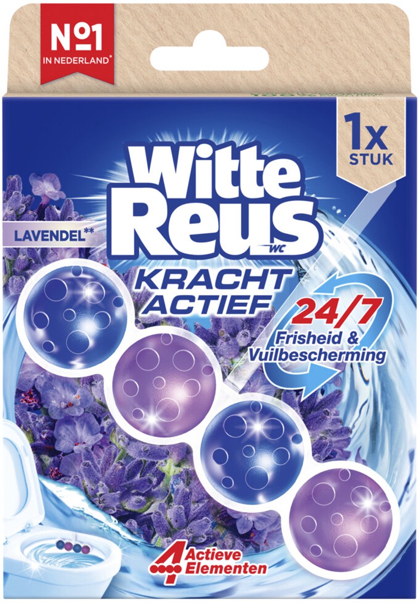 Bloc WC géant blanc power active lavande - 2 pièces