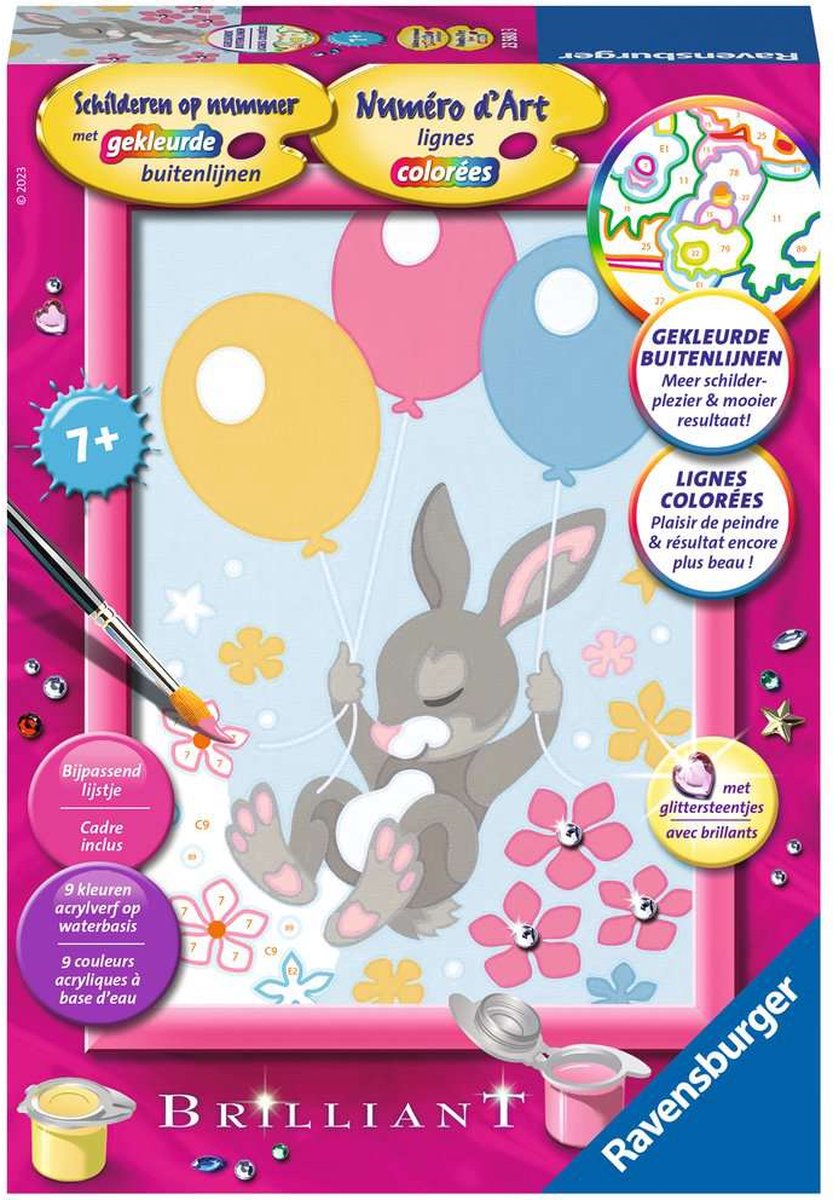 Ravensburger peinture par numéro - lapin avec paillettes