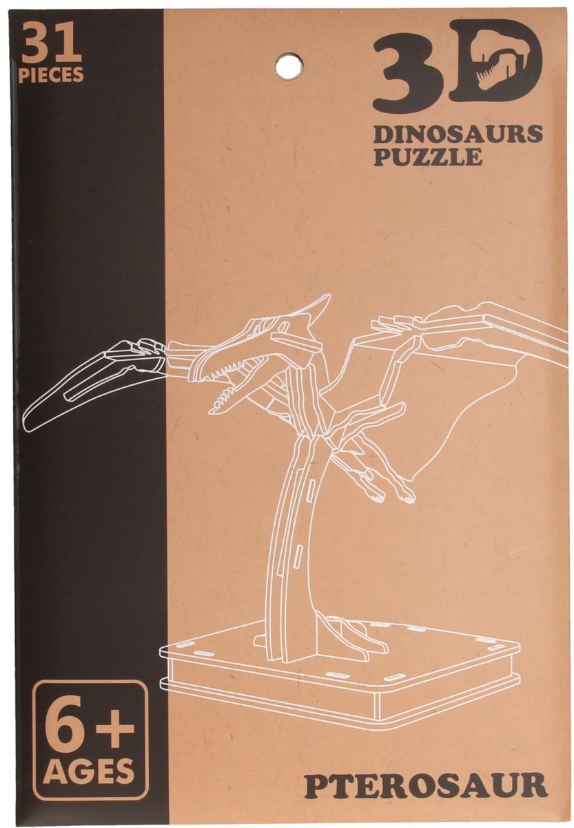 Puzzle 3D en bois Dinosaurus