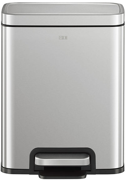 Eko - poubelle à pédale madison 8 litres - plastique inox - acier inoxydable mat misty - poubelle