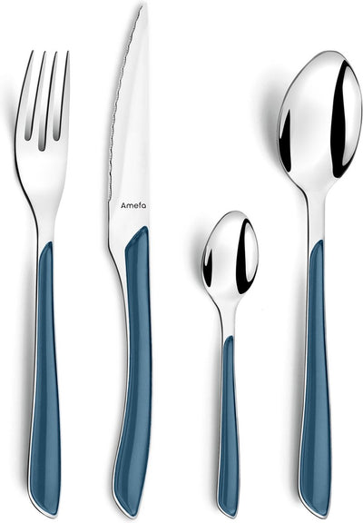 Amefa couverts éclat bleu marine métal (24 pcs)