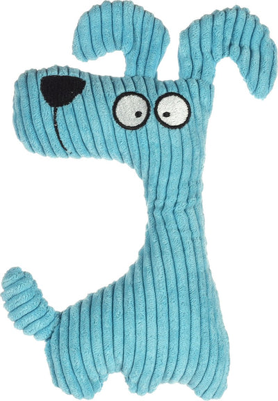 Flamingo - chien chiot jouet galets velours côtelé chien - 23 cm - bleu