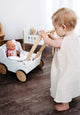 Petit bouton Pushwagen en bois à petit pied