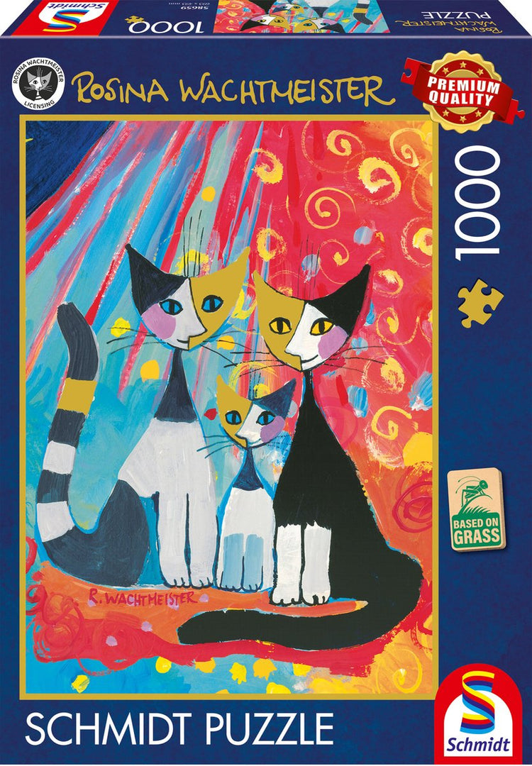 Schmidt - puzzle - famille de chats heureux - Rosina Wachtmeister - 1000 pièces - adultes - à partir de 12 ans