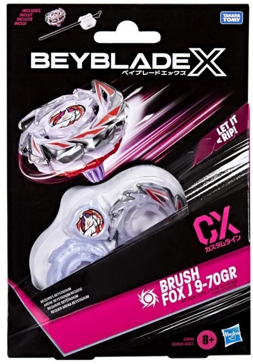 Beyblade x starter pack brush fox j 9-70gr cx starter pack - toupie et lanceur